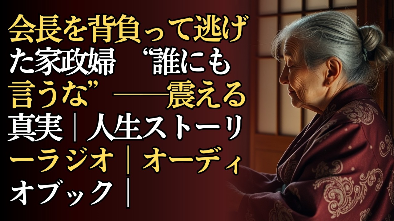 会長を背負って逃げた家政婦　“誰にも言うな”――震える真実｜人生ストーリーラジオ｜オーディオブック｜