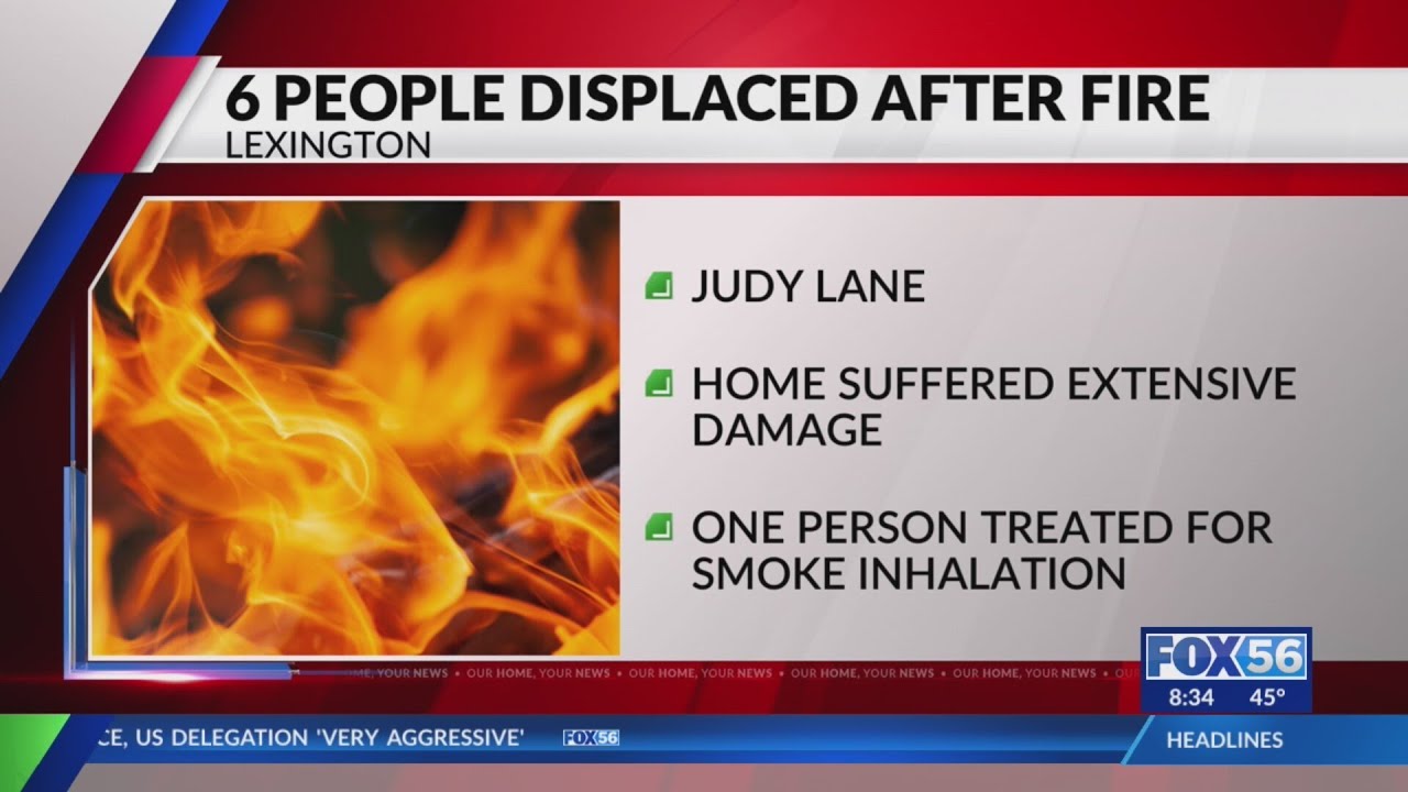 1 hospitalized, 6 displaced in 'heavy' Lexington house fire - YouTube