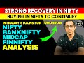 Intraday stocks for tomorrow  more buying in banknifty   strong recovery in nifty  april 22