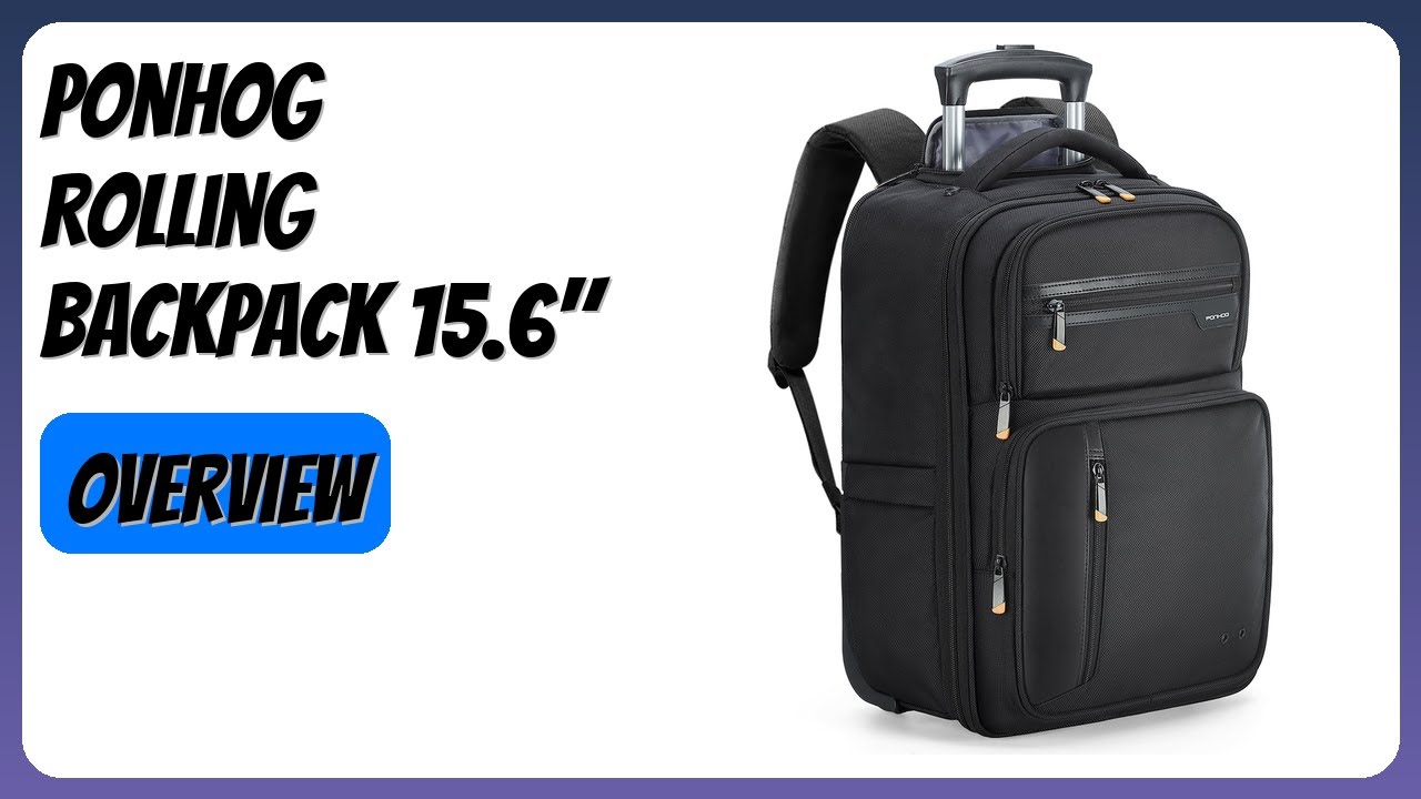REVIEW (2026): Ponhog Rolling Backpack 15.6