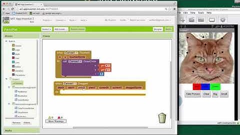 App Inventor  Build a Painting app draw circles and lines3