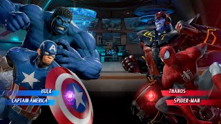 Hulk & Captain America Vs Thanos & SpiderMan [Very Hard]AI Marvel Capcom infinite