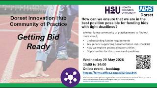 Dorset Innovation Hub Community of Practice Event: Getting Bid Ready (20 May 2026)