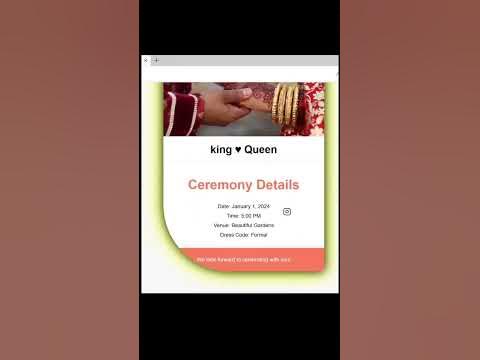 Responsive project || Wedding Invitation Card with HTML & CSS # ...