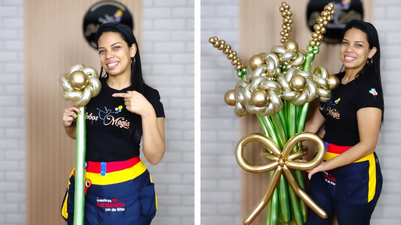 Cómo Hacer un Bouquet de Flores con Globos - Ramo de Flores - Balloon Tutorial