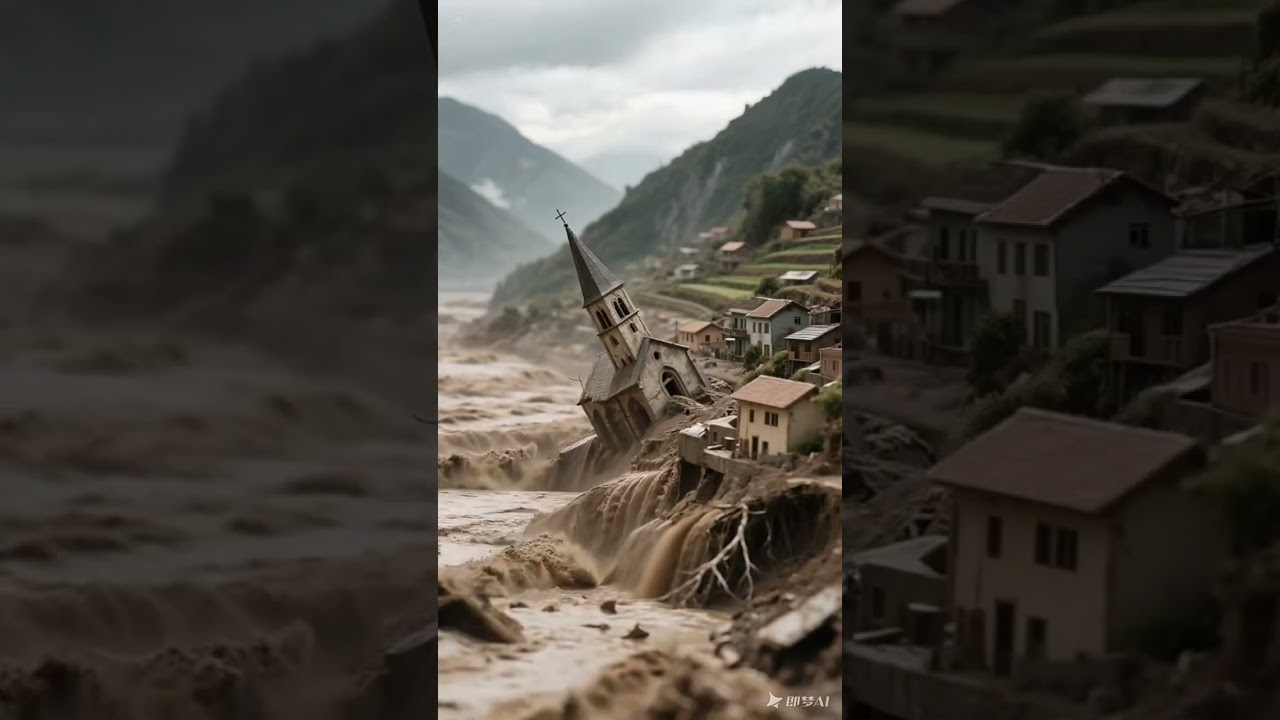 Flood destruction video