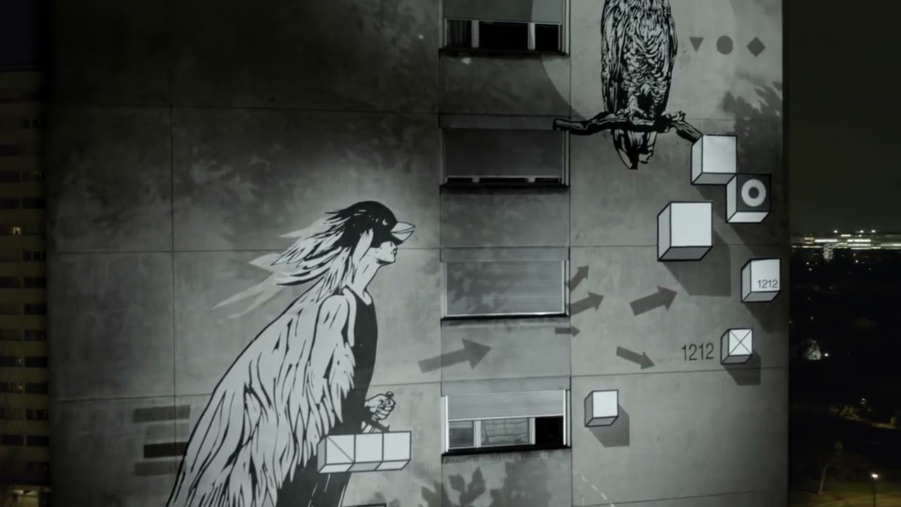 Mécaniques Discursives mural - Geneva by Fred Penelle & Yannick Jacquet