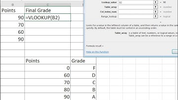 Vlookup grades