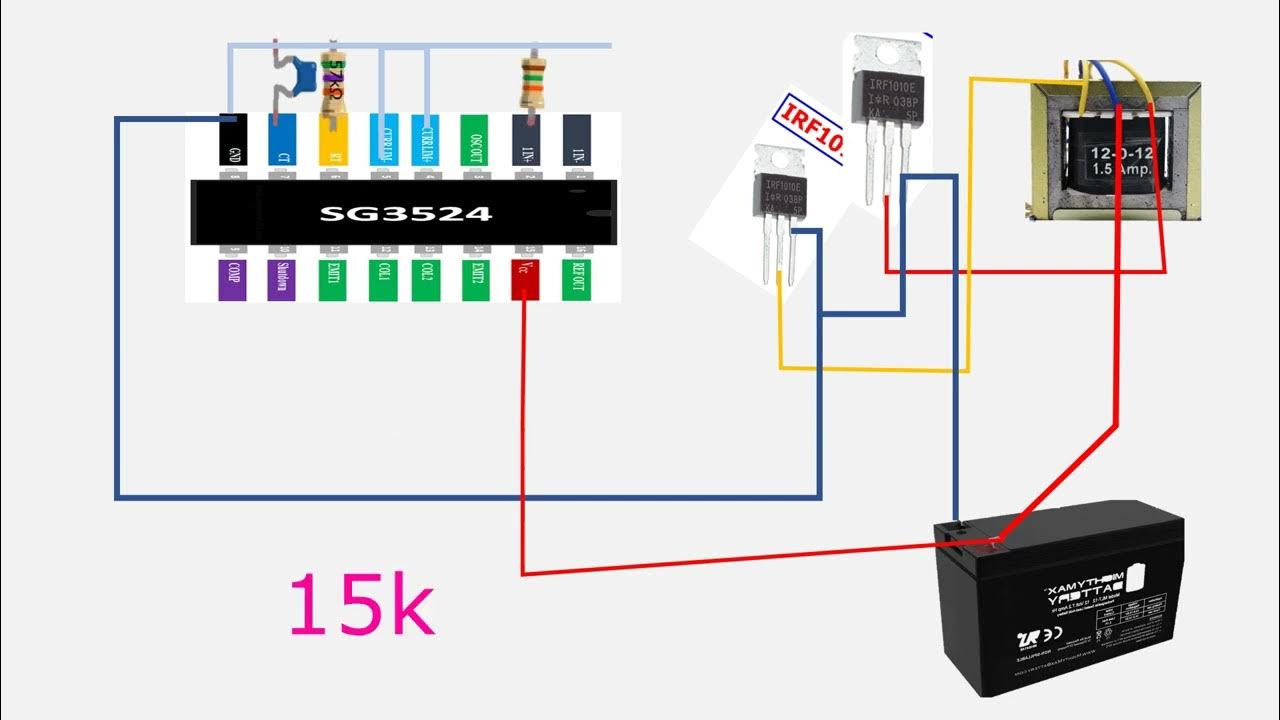 How to make🐟 Fish shock Electric machine circuit diagram SG3524 IC