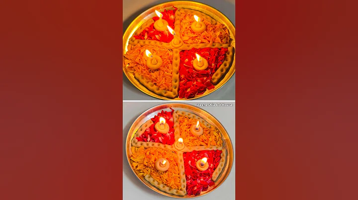 DIY pooja thali decoration idea | aarti thali #shorts #shortvideo #youtubeshorts #shortsfeed