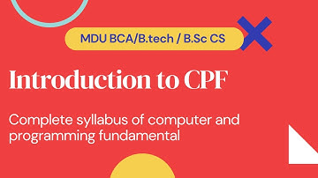 Complete Syallbus of computer & programming fundamental In MDU