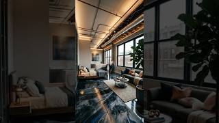 Modern studio apartment makeover with artistic metallic epoxy ✨