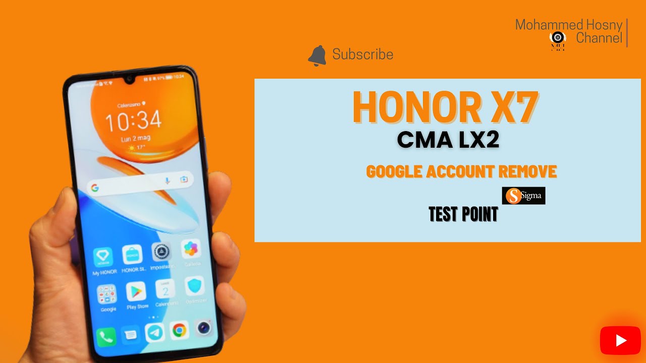 HONOR X7 CMA LX2 GOOGLE ACCOUNT REMOVE TEST POINT VIA UNLOCKTOOL