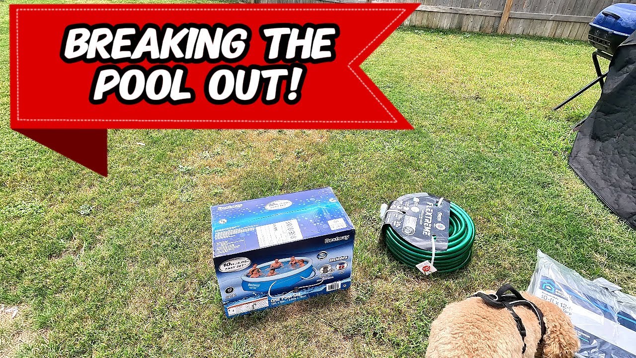 Sunny Saturday = Setting up the Kiddie Pool | 