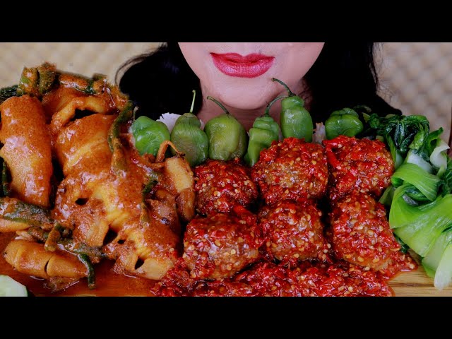 ASMR GULAI CUMI, BALADO BOLA BOLA DAGING, TUMIS POKCOY | ASMR MUKBANG INDONESIA