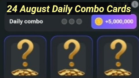 Hamster Combat Today 24 August Daily Combo Cards Game Solved 5Million Free Coins