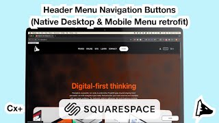 Header Menu Navigation Buttons - Squarespace plugin (Cx+)