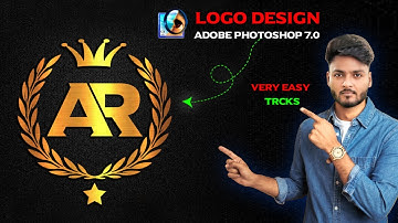 Royal Golden AR Logo Design in Photoshop 7.0 | 🔥 Easy way to create a logo | Very Easy Tricks