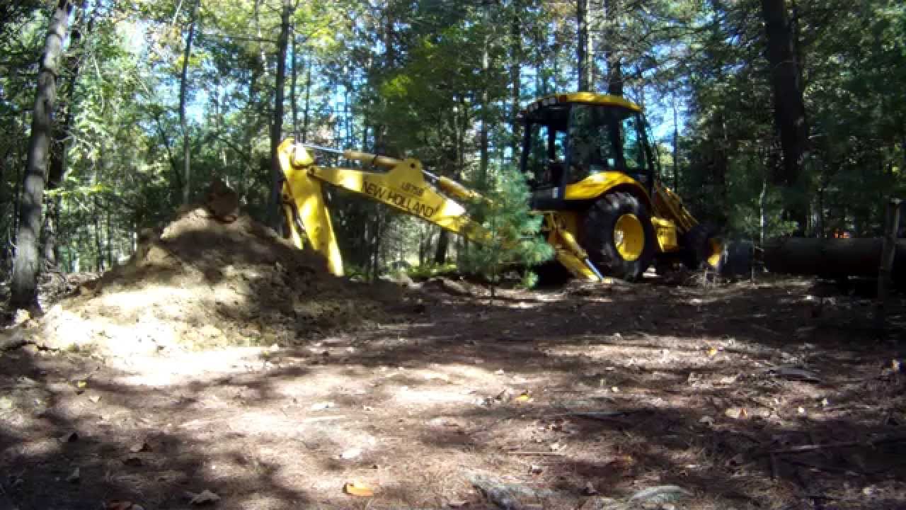 Backhoe Digging Stumps YouTube