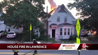 Fire damages Lawrence home