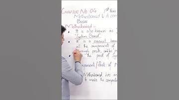 PGC lectures-Inter Part 1-KPK Board-Computer-Chapter 4 - Motherboard