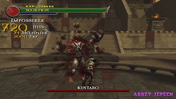 Mortal Kombat Shaolin Monks - Scorpion (Personalizado) - Survival Mode (HARD) - NO DAMAGE - (PS2)