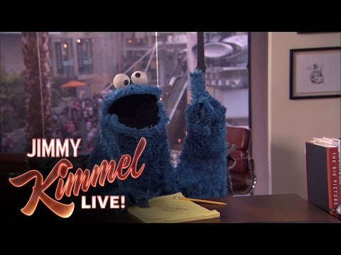 Cookie Monster Writes Jokes for Jimmy Kimmel