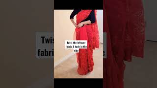 Simple Hip Tuck For Net Saree .