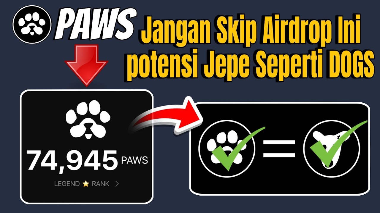 Potensi Jackpot Airdrop PAWS Jangan Skip Airdrop IniBakalan Cuan(04)