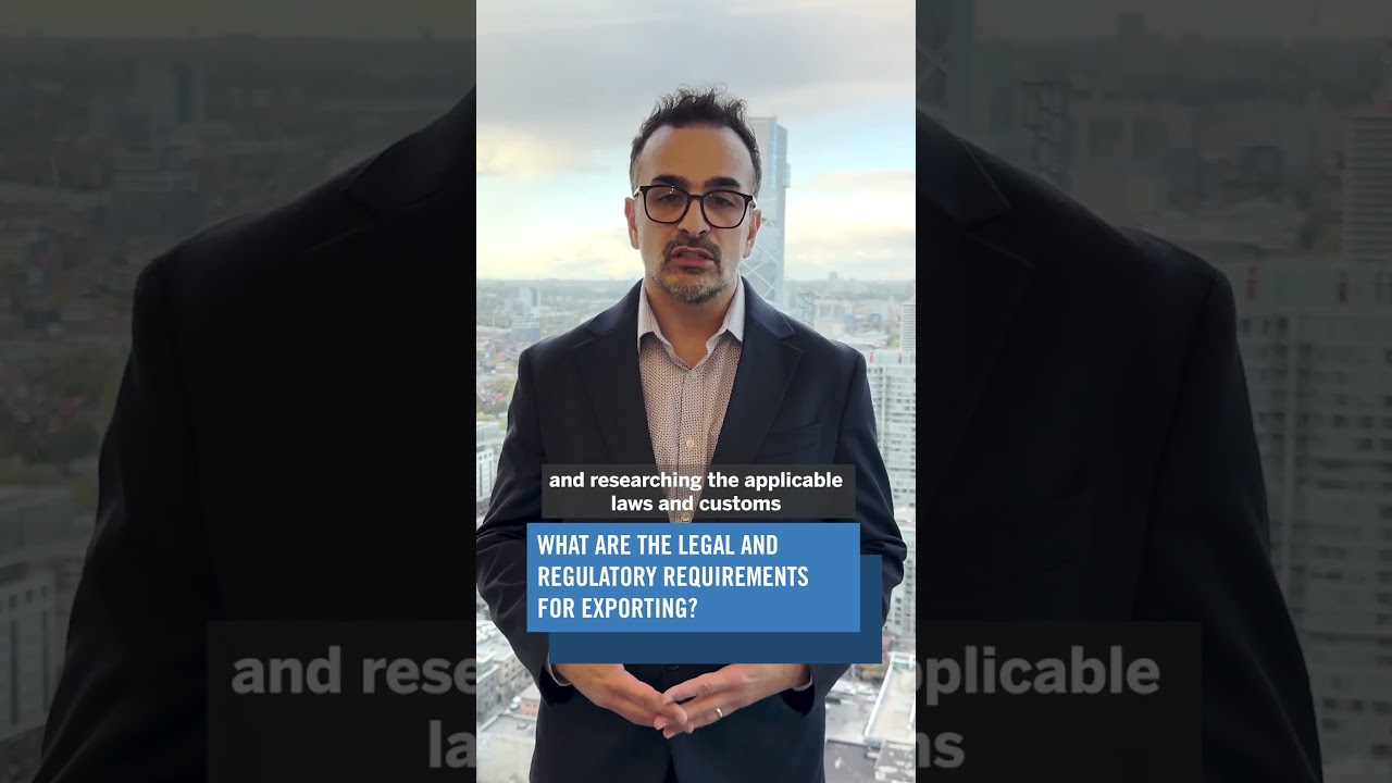 What are the legal and regulatory requirements for exporting from Canada?