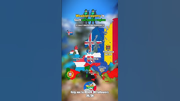 Weakest country in each european region #mapping #europe #vosgiangeo #army #countries