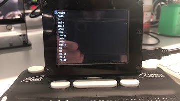 Python REPL, CircuitPython serial with Mu with the Orbit Reader 20 – Braille Display