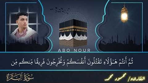 قرآن كريم سورة البقرة الآيات من 83 إلى 86 بصوت القارئ محمود محمد 