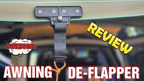 Awning De-Flapper, stops your tarp from flapping in the wind.