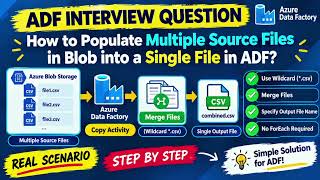 Combine multiple source files into a single file using ADF #interview #questionanswer 