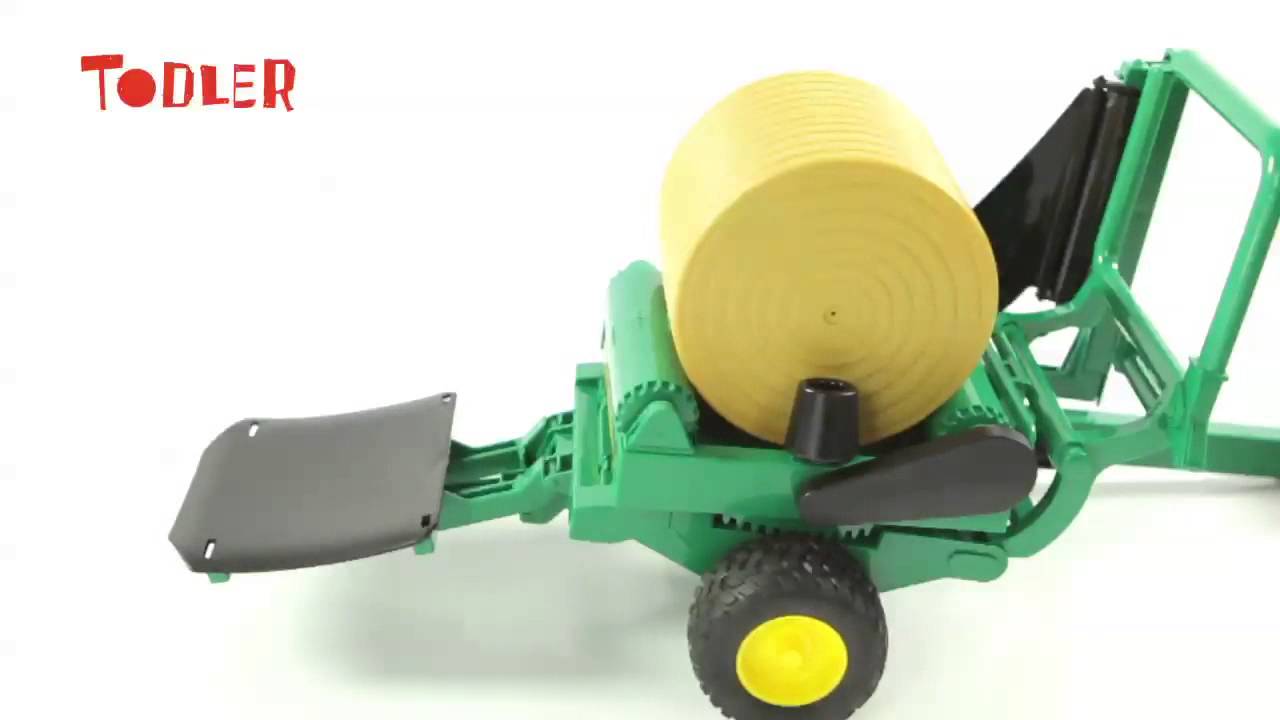 bruder 02032 - Combinación empacadora-encintadora de pacas redondas John Deere C441R - 1:16 Granja, agricultura, tractor, remolque, cosechadora, empacadora-encintadora, accesorios para cosechadoras : Bruder