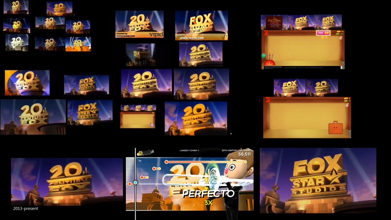 All 20th Century Fox Logos Played At Once V2 -  Multiplier