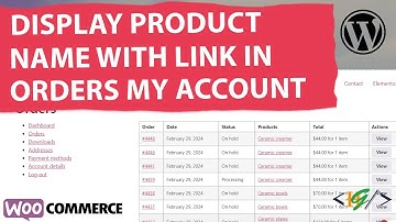 How to Show Product Name with Link in Column in Orders in My Account in WooCommerce | Products Title
