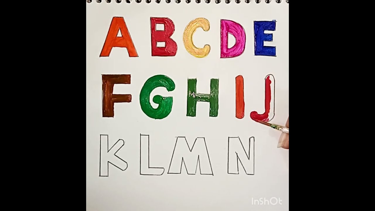 How to  paint and learn ABC alphabet (part-1) /kids art time/ ABC painting/ ABC art