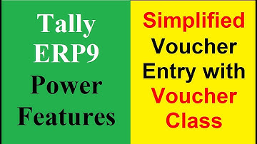 Voucher Class in Tally ERP9 | Sales Voucher Class in Tally | Purchase Voucher Class in Tally