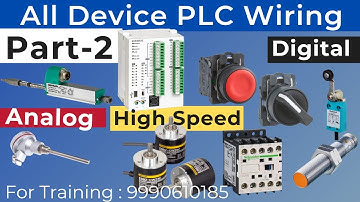 Learn Complete Input Output Wiring of PLC with  Sensor & Switch, Encoder RTD| PLC Source Sink Wiring