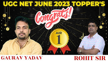 UGC NET 2023 TOPPER GAURAV YADAV | Qualified JRF with 100%Tile In History |  @HistoryWithRohitSir