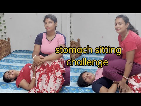 ☘️stomach sitting challenge||challenge video||funny video