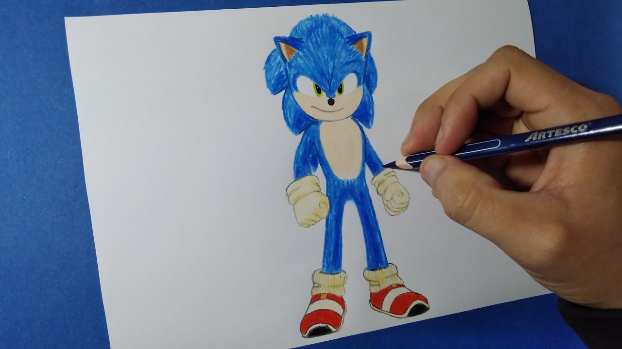 Cómo dibujar a Sonic | Sonic 2 - la película | How to draw Sonic - thptnganamst.edu.vn