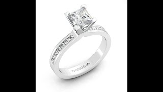 Princess Cut Centre Brilliant Cut Shoulders Diamond Engagement Ring