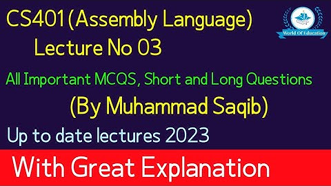 Cs401 Lecture 3| cs401 lecture no 3 | cs401 short lectures|  cs401 short lecture 3| by Sir Saqib