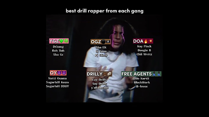 BEST DRILL RAPPER FROM EACH GANG😤