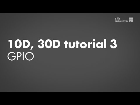 10D, 30D amplifiers tutorial 3 GPIO