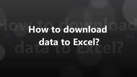 How to download data to Excel on Tableau?