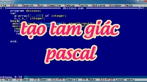 lập trình tạo tam giac pascal, tam giác pascal. tin học lập trình